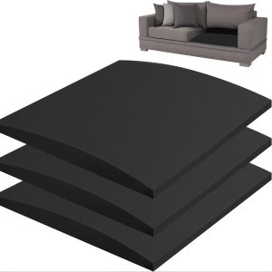 3Pcs Balck Couch Cushions Support For Sagging Seat 20