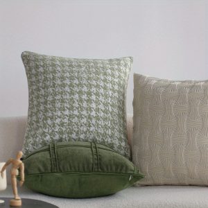 Modern light luxury throw pillow Green Chenille Throw pillow pillow sofa cushion Bay window decorative back pillow